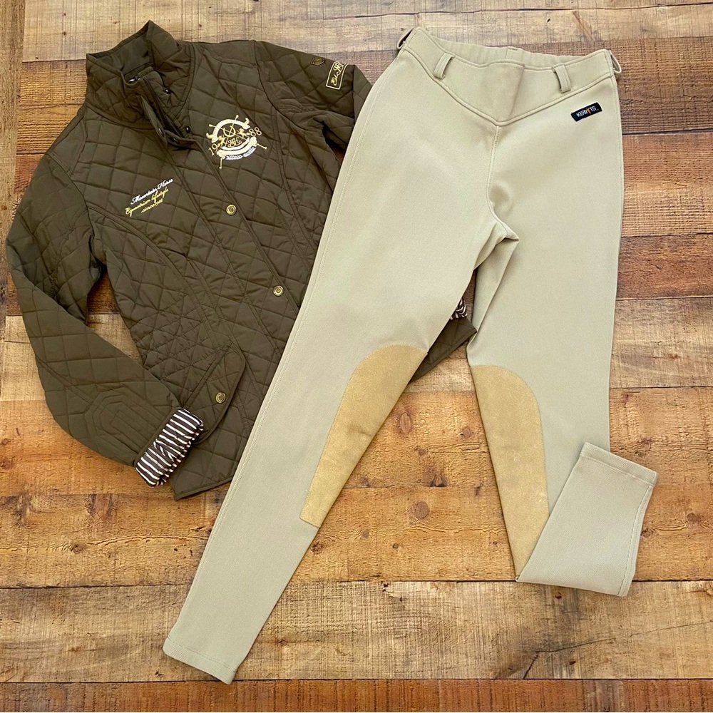 Equestrian Riding Breeches, Microcord Knee Patch by KERRITS
